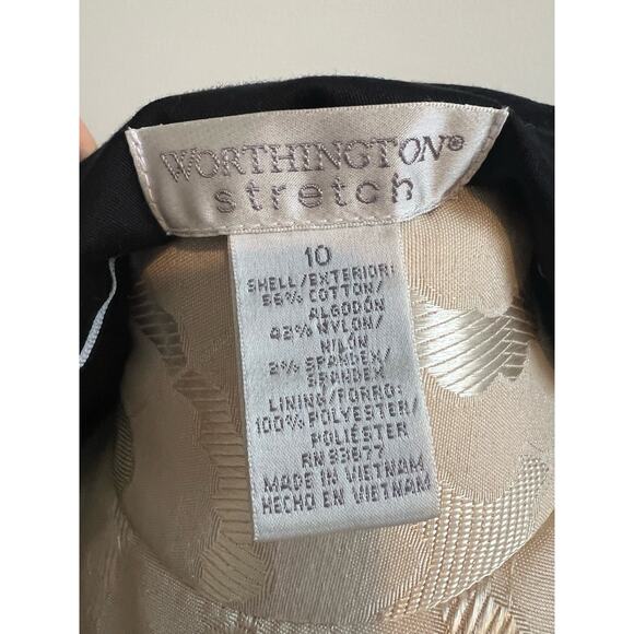 Worthington Women's Stretch Black Contemporary Blazer Jacket Size 10 - Picture 7 of 8